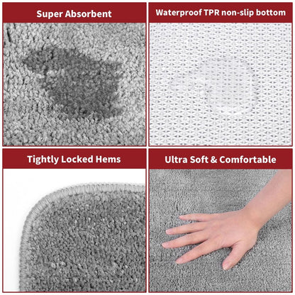 VINSANI BATH MAT 60X90cm L.GREY 1010165