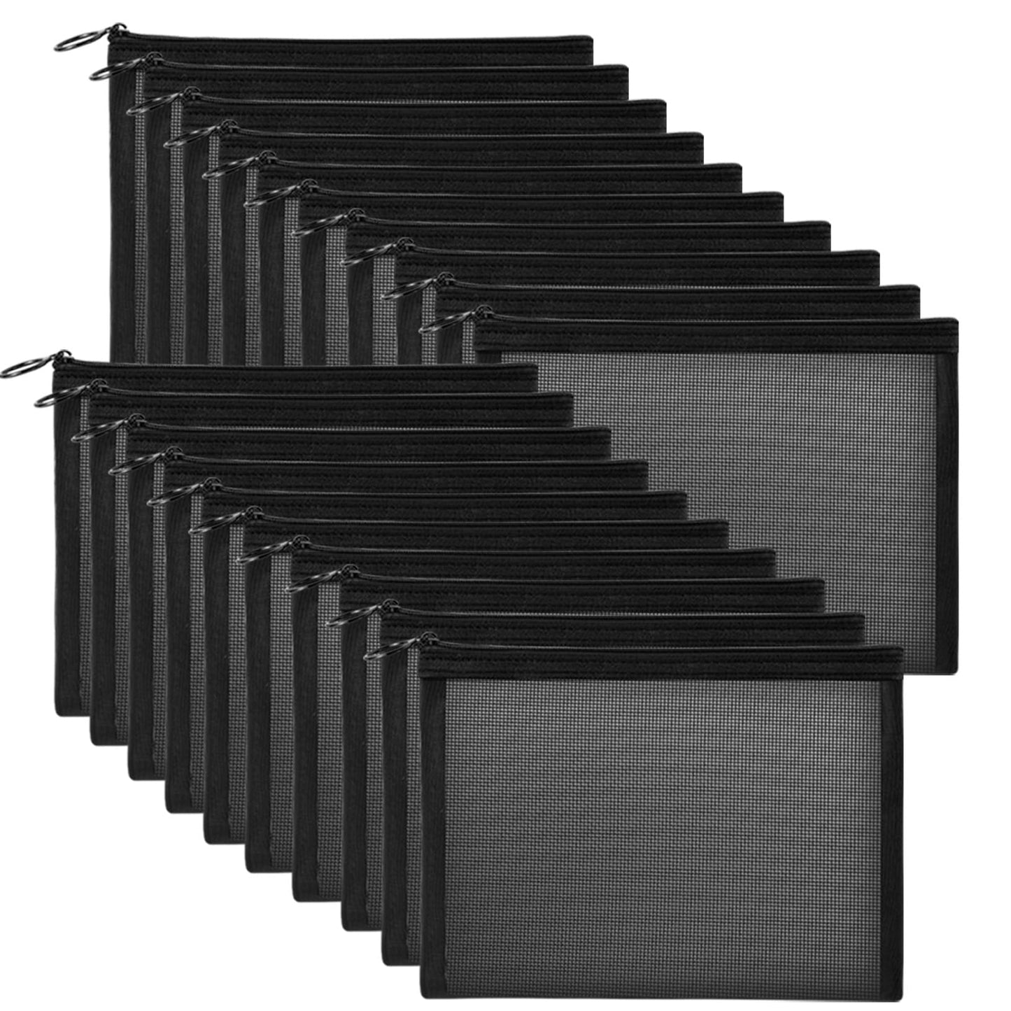 Unoutur 6-Piece Mesh Makeup Bag Set – Transparent Zip Pouches for Travel