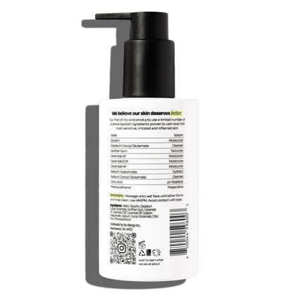 Untoxicated Face Wash – Gentle & Hydrating Cleanser for Sensitive Skin | Ceramides, Hyaluronic Acid & Glycerin | Soap Free, Fragrance Free, 7 oz