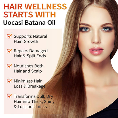 Uocasi Pure Batana Oil for Hair Growth – 2-Pack, Unrefined, 4.04 oz