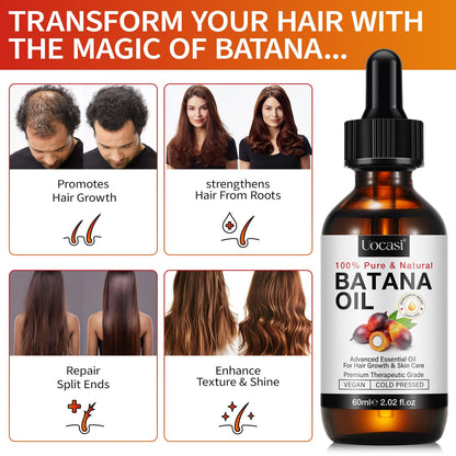 Uocasi Pure Batana Oil for Hair Growth – 2-Pack, Unrefined, 4.04 oz