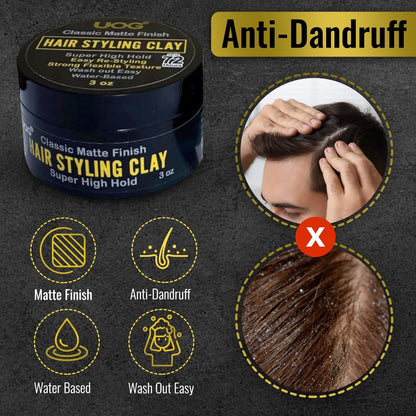 UOG United One Hair Styling Clay – High Hold, Matte Finish, Wash-Out