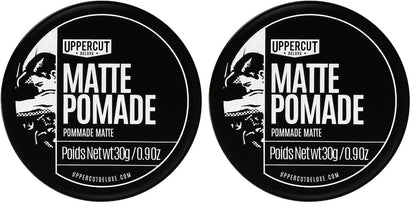 UPPERCUT DELUXE Matte Pomade MIDI – Medium Hold, Matte Finish, Water Based, 0.9 oz / 30 g (2-pack)