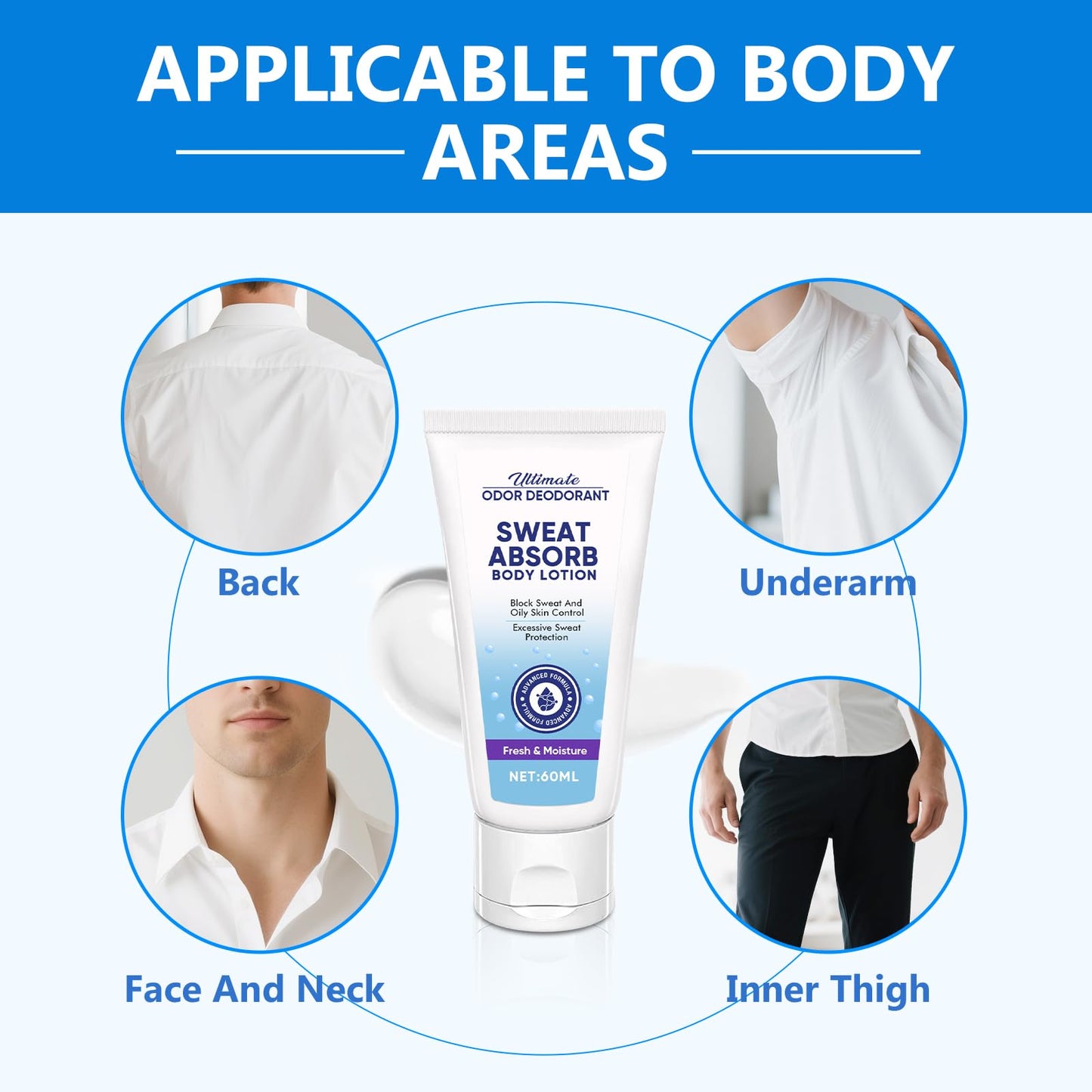 UQWUQW Face Antiperspirant — Long-Lasting Sweat & Oil Control for Forehead, Face & Scalp (60ml)
