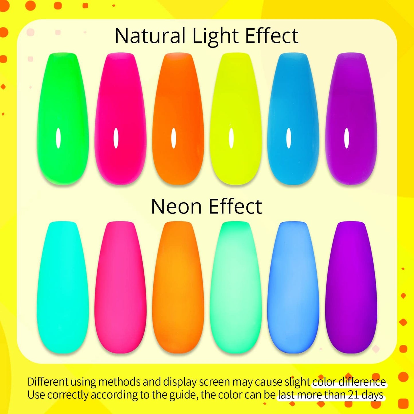 UR SUGAR Neon Poly Extension Gel Set - 6 Colors | Quick Build, Long-Lasting Gel Polish Kit