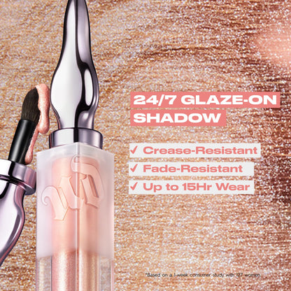 URBAN DECAY 24/7 Glaze-On Liquid Eyeshadow – Silver Spooning, Built-in Brush