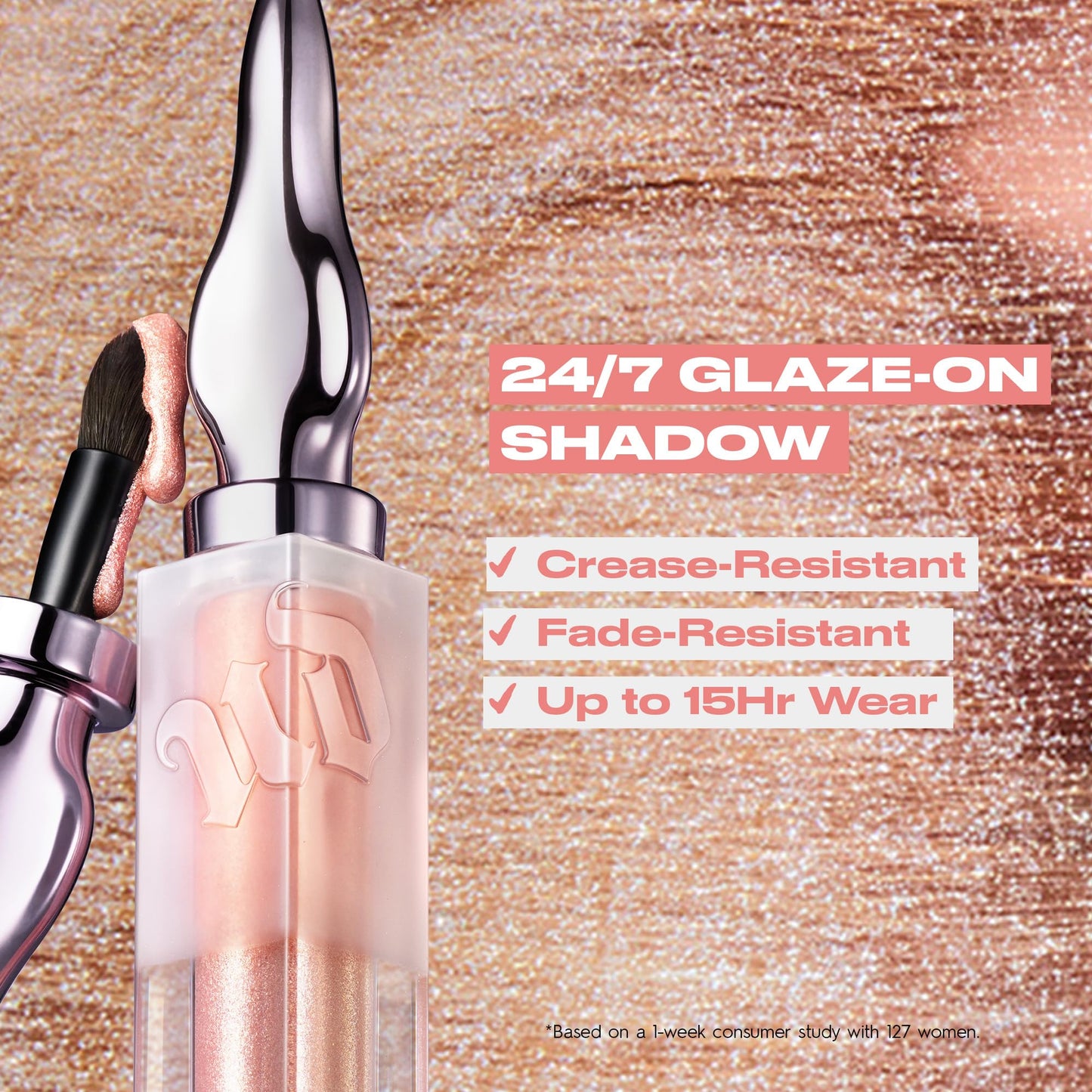 Urban Decay 24/7 Glaze-On Traffic Jam Burgundy Shimmer | Long-Lasting Liquid Eyeshadow