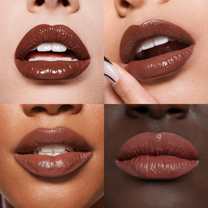 Urban Decay Vice Lip Bond Glossy Longwear Lipstick – Law of Attraction Toffee Nude | 16HR Transfer-Proof