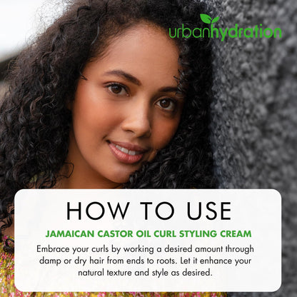 Urban Hydration Jamaican Castor Oil Curl Styling Cream | Sulfate, Paraben and Dye Free
