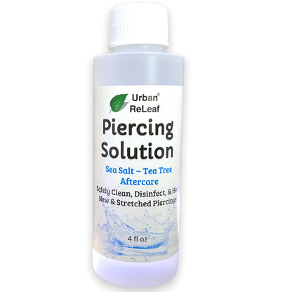 Urban ReLeaf Piercing Solution – Soothing Sea Salts & Tea Tree Aftercare 4 oz