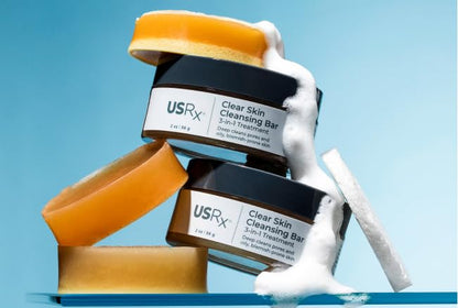 Urban Skin Rx Clear Skin 3-in-1 Daily Treatment Cleansing Bar – Exfoliator, Mask & Clarifier (2.0 oz)