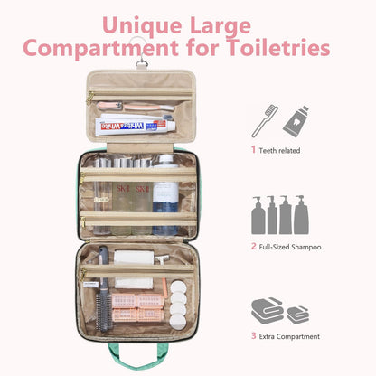 urophylla Detachable Travel Toiletry Bag for Women – Large Hanging Organizer for Travel
