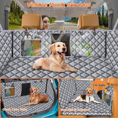 URPOWER Backseat Extender for Dogs — Hard Bottom Car Seat Cover & Hammock for Cars & SUVs