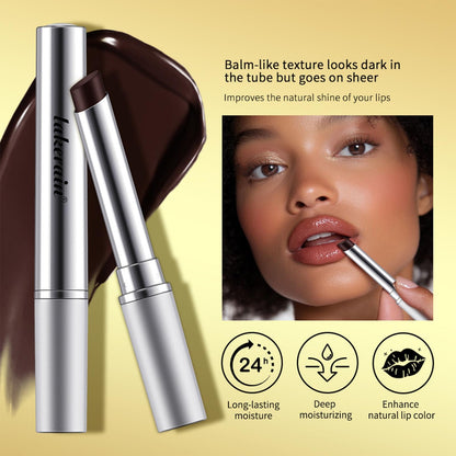 URQT Honey Lipstick Tinted Lip Balm – 2Pcs Black & Pink, Moisturizing Sheer Lip Tint with Natural Shine