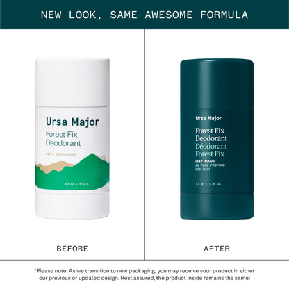 Ursa Major Forest Fix Deodorant – Aluminum-Free, Non-Staining, Cruelty-Free | 2.6 oz