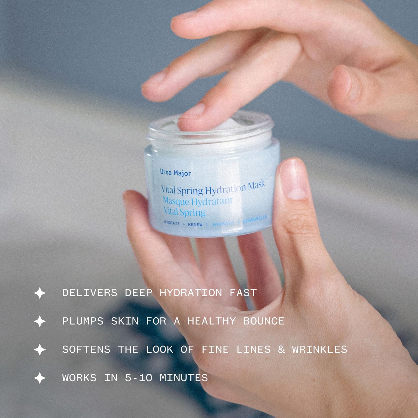 Ursa Major Vital Spring Hydration Mask | Deep Hydration, Smoother Texture, Fir-Laced Aroma | Vegan, Cruelty-Free | 1.69 oz