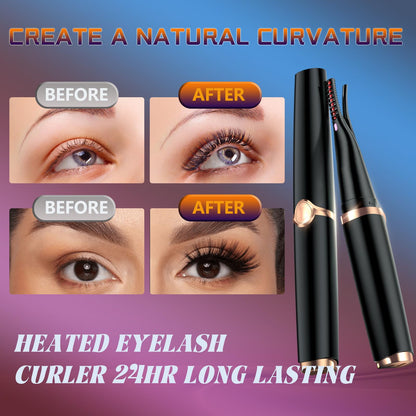 URSOBTF Heated Eyelash Curler – 2-in-1 Clip-Type, 5S Heat, LED Display, USB Rechargeable