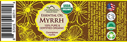 US Organic 100% Genuine Myrrh Essential Oil – USDA Organic, Hydro-Distilled, 5 ml