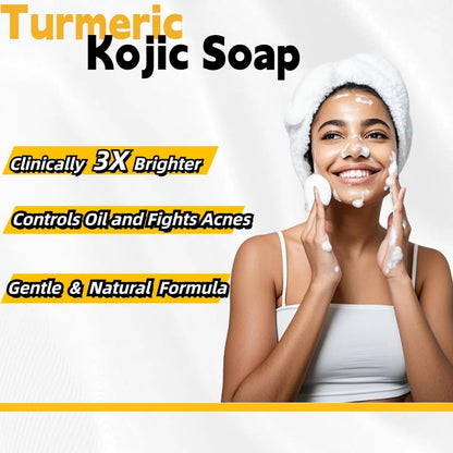 Uselective 3 Pack Lemon & Turmeric Soap Bar with Kojic Acid & Vitamin C – Deep Hydration
