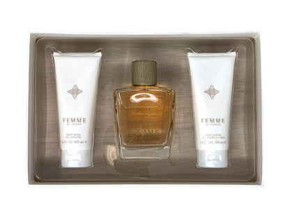 Usher Femme Gift Set for Women – Eau de Parfum Spray 3.4 oz + Body Lotion + Shower Gel | Usher