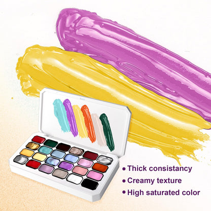 U-Shinein Gradient Painting Gel – 24 Glitter Ombre Colors for Silver & Gold Aura Nails | French Manicure DIY Kit