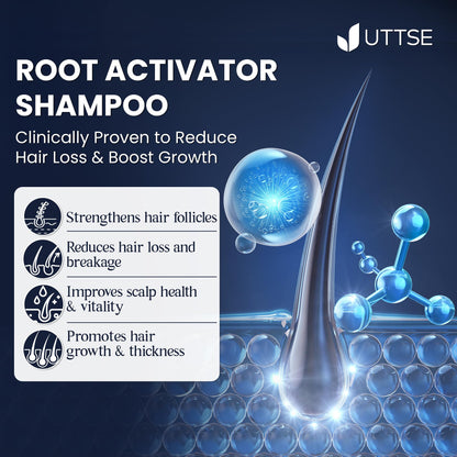 Uttse Root Activator Shampoo for Men – Hair Growth & Thicker Hair (300 mL)