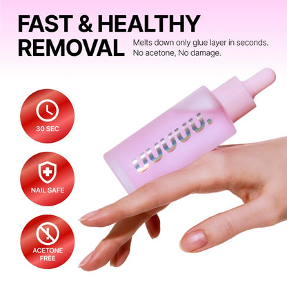 UUUUU Gel Nail Strip Remover — Gentle, Non-Toxic Peel-Away for Semi-Cured Nails
