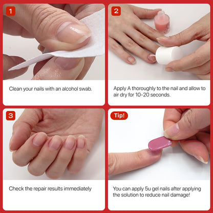 UUUUU Magical Nail Solution – All-In-One Nail Care, Quick-Drying & Non-Toxic