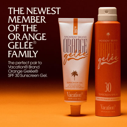Vacation Orange Gelée SPF 30 Sunscreen Spray Oil & Free Air Freshener Bundle | Vegan