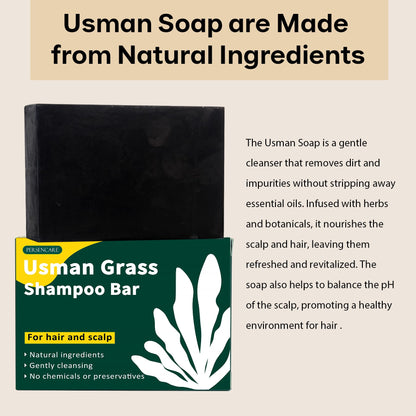 VAEYAE Natural Usma Juice Shampoo Bar + Essential Oil Set – Hair Vitality & Darkening