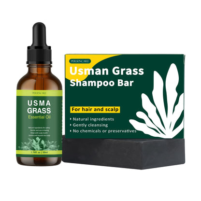 VAEYAE Natural Usma Juice Shampoo Bar + Essential Oil Set – Hair Vitality & Darkening