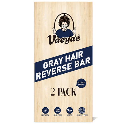 VAEYAE Gray Hair Reverse Bar – 2-in-1 Shampoo & Conditioner (2 Pcs) for Darker, Thicker Hair