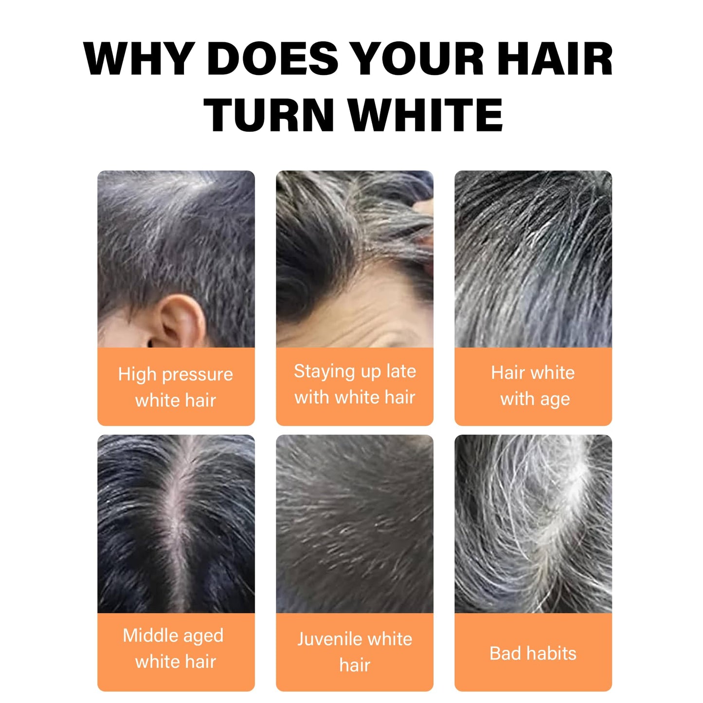 VAEYAE Natural Gray Hair Reverse Bar – Gray Hair Care, Thickening & Darkening Black Soap | 2 Pcs