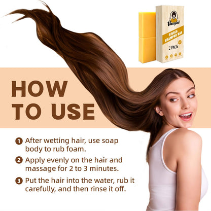 VAEYAE Ginger Shampoo Bar for Hair Growth & Thickening – 2 Bars