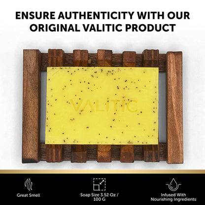 VALITIC Lemon Turmeric Soap for Dark Spots – Kojic Acid + Retinol + Vitamin C (2 Pack)