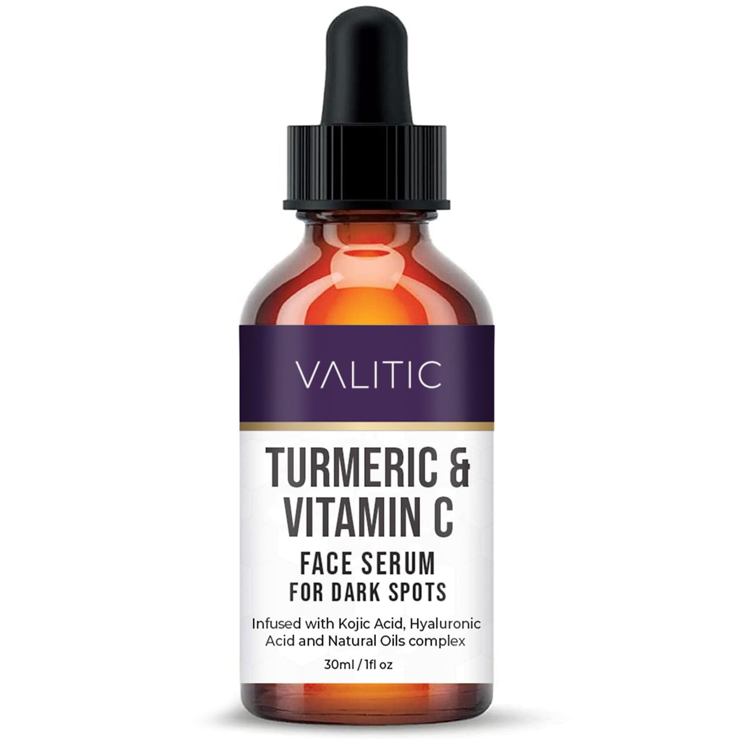 VALITIC Vitamin C Serum – Anti-Aging & Brightening with Niacinamide, Hyaluronic Acid, Kojic, Turmeric (1 fl oz)