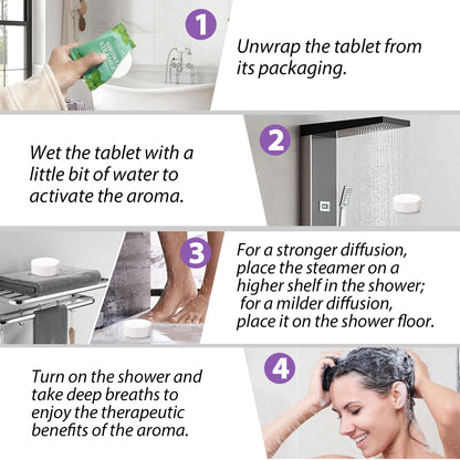 Valleylux 16-Pack Shower Steamers — 8 Scents for Home Spa Relaxation