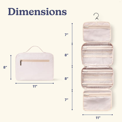 VANDEL Waterproof Hanging Toiletry Bag – 4-Compartment Travel Makeup Organizer
