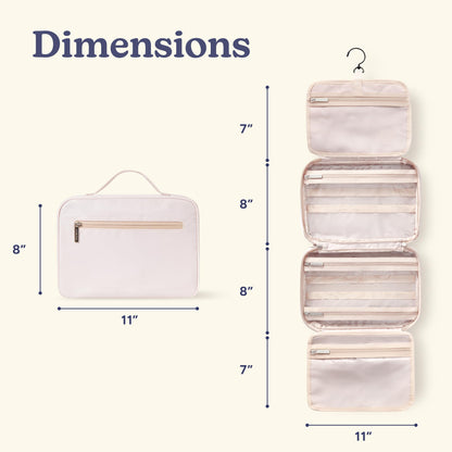 VANDEL Waterproof Hanging Toiletry Bag for Travelling - 360° Hook, Leakproof, Makeup Organizer | Black