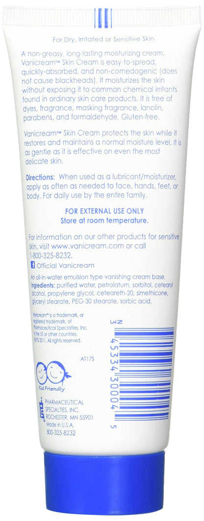 Vanicream Moisturizing Cream for Sensitive Skin – 4 oz (Pack of 2)