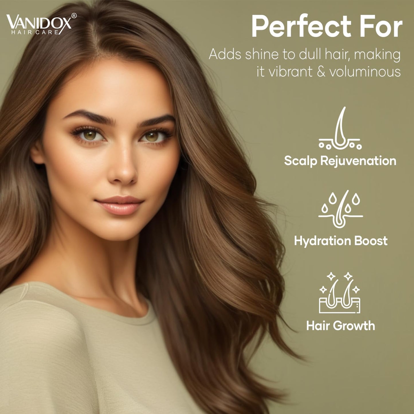 VANIDOX Carbonic Acid Shampoo with DHT Blockers — Sulfate-Free, Biotin & Tea Tree Oil (16 oz)