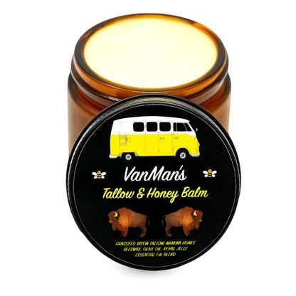 Vanman’s Tallow & Honey Balm – Grass-Fed Bison Tallow, Manuka Honey & Royal Jelly | 2.4 oz