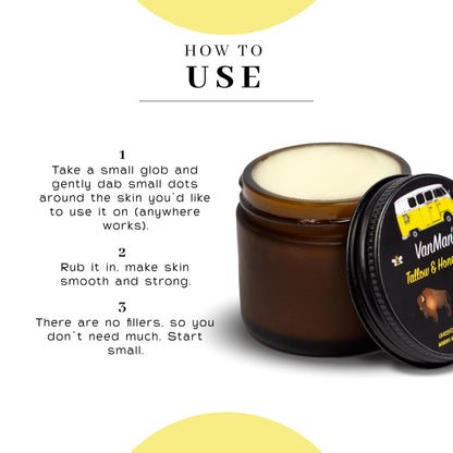 Vanman’s Tallow & Honey Balm – Grass-Fed Bison Tallow, Manuka Honey & Royal Jelly | 2.4 oz