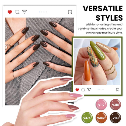 VANREESA 53-Piece Gel Nail Polish Kit with UV Lamp — 36 Colors + Base & 4 Top Coats