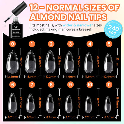 VANREESA 148Pcs Gel Nail Kit with UV Lamp – 60 All-Season Colors, Almond Tips & Drill