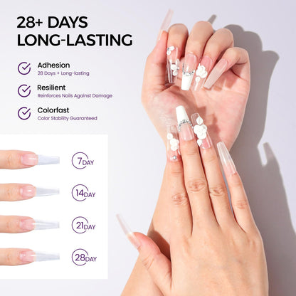 VANSISOS Acrylic Nail Kit: 30g Clear Powder & 75ml Liquid for Beginners – Home DIY Nail Extensions