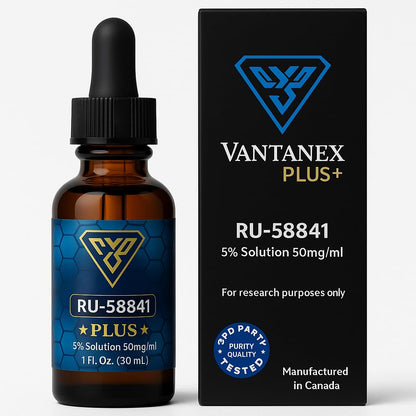 Vantanex RU58841 Plus 5% Hair Serum with Biotin, B-Complex, CoQ10 | 30mL
