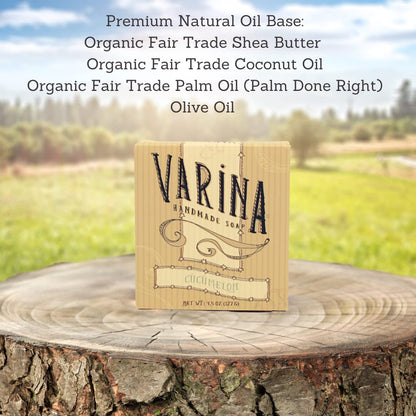 Varina Cucumelon Bar Soap – Gentle Natural Cleansing for Sensitive Skin | 3-Pack