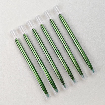 varnishea Kolinsky Hair Acrylic Nail Brush – Green Metal Handle, Size 8, 1.0 Count