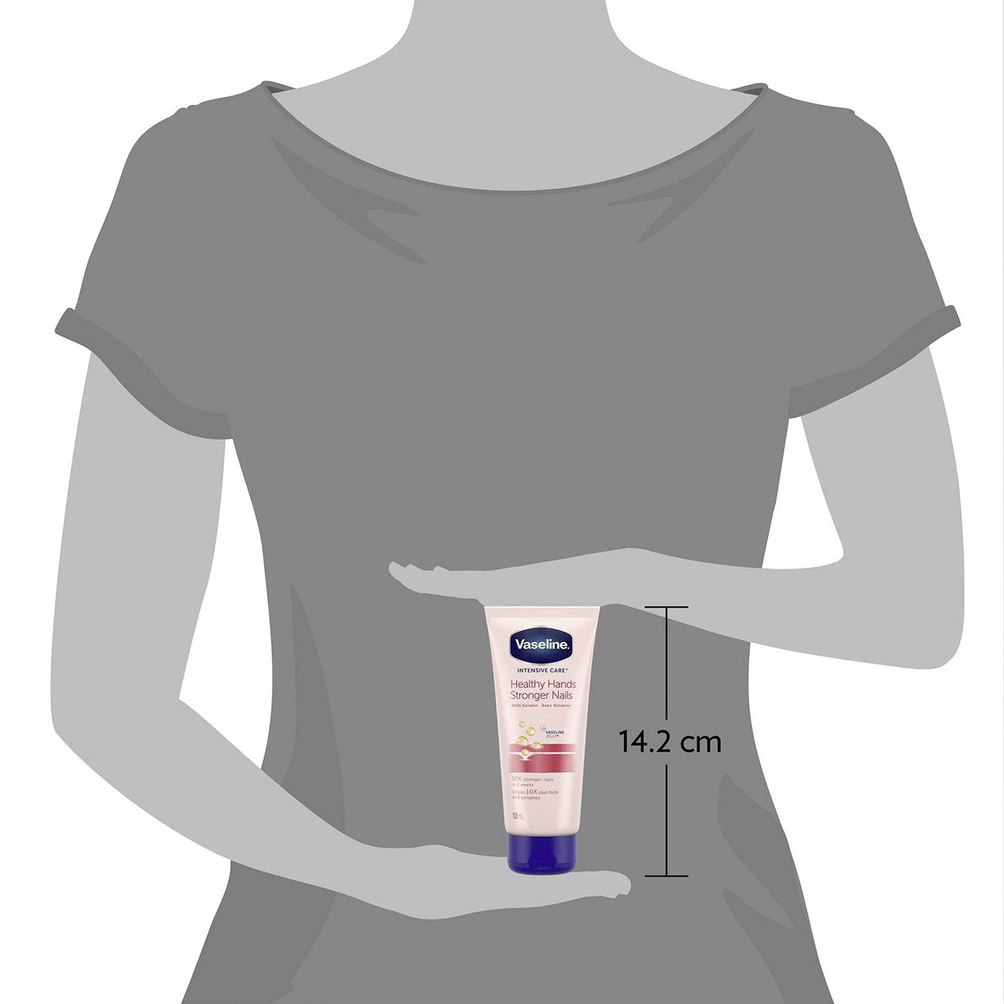 Vaseline Lotion Healthy Hands Stronger Nails with Keratin – 3-Pack, 3.4 oz Each